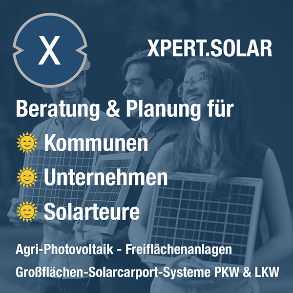 Xpert.Solar Großanlagen - Agri-Photovoltaik & Freiflächenanlagen & Großflächen-Solarcarport-Systeme - Beratung und Planung